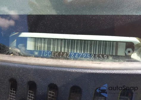 2004 Chevrolet Silverado 1500 Work Truck from USA, damaged, VIN 1GCEK14Z84Z258539